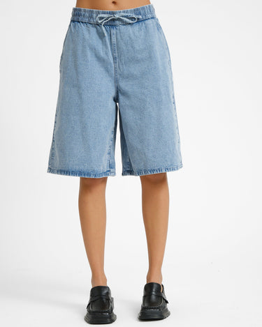 Signe Long Denim Shorts Light Blue Denim - Things I Like Things I Love