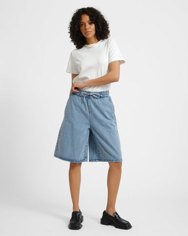 Signe Long Denim Shorts Light Blue Denim - Things I Like Things I Love