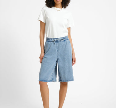 Signe Long Denim Shorts Light Blue Denim - Things I Like Things I Love