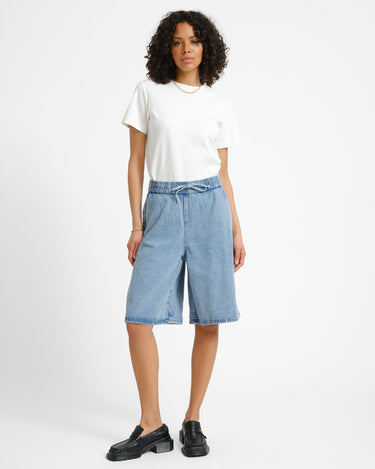 Signe Long Denim Shorts Light Blue Denim - Things I Like Things I Love
