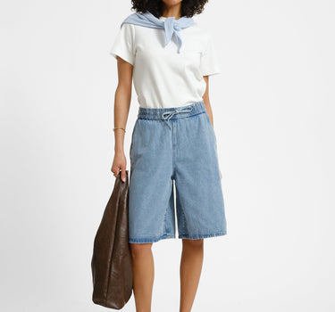 Signe Long Denim Shorts Light Blue Denim - Things I Like Things I Love