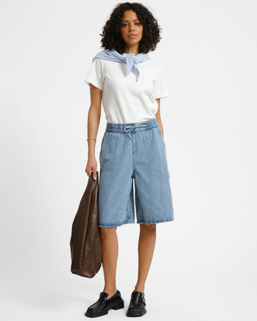 Signe Long Denim Shorts Light Blue Denim - Things I Like Things I Love