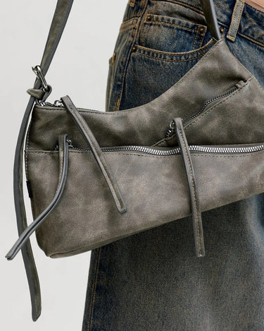 Sila Washed PU Bag Asphalt Washed Look - Things I Like Things I Love