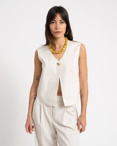 Siva Structured Vest Feather Gray Structured - Things I Like Things I Love