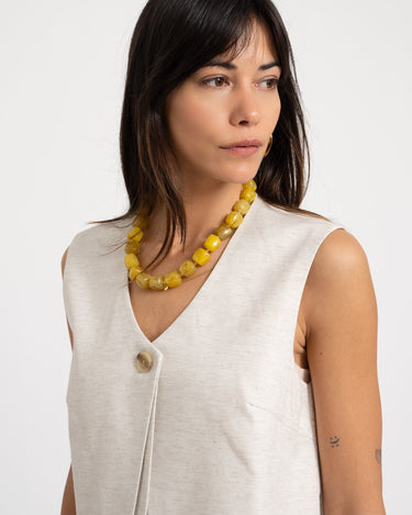 Siva Structured Vest Feather Gray Structured - Things I Like Things I Love