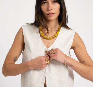Siva Structured Vest Feather Gray Structured - Things I Like Things I Love