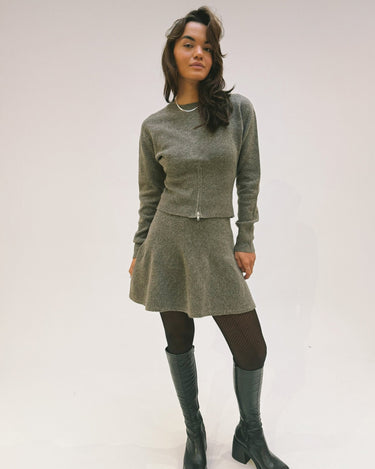 Sloan Short Knit Skirt Morel - Things I Like Things I Love