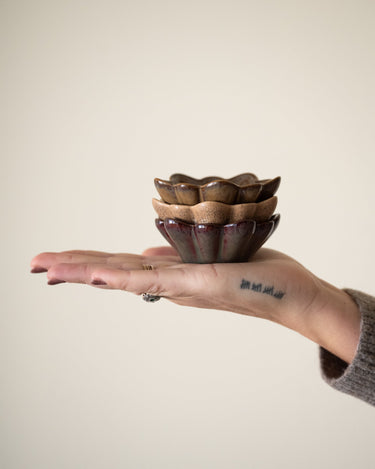 Small Bowl Flower Ceramic - SET OF 3 - Things I Like Things I Love