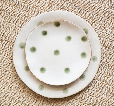 Small Plate Polka Dots Green - Things I Like Things I Love