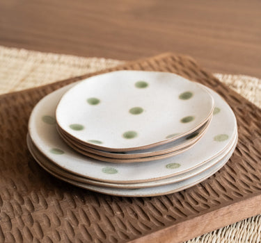 Small Plate Polka Dots Green - Things I Like Things I Love