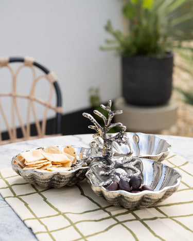 Snack Serving Tray Coral Chrome - Things I Like Things I Love