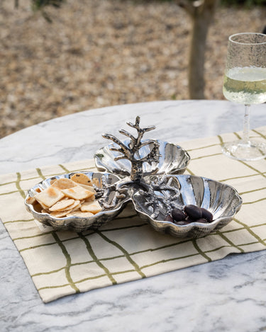 Snack Serving Tray Coral Chrome - Things I Like Things I Love