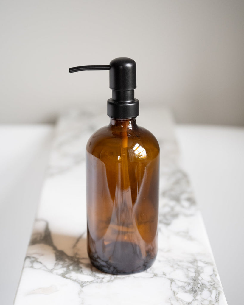 Soap Dispenser Glass Amber - Things I Like Things I Love