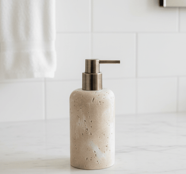 Soap Dispenser Pearl Travertine Look - Things I Like Things I Love