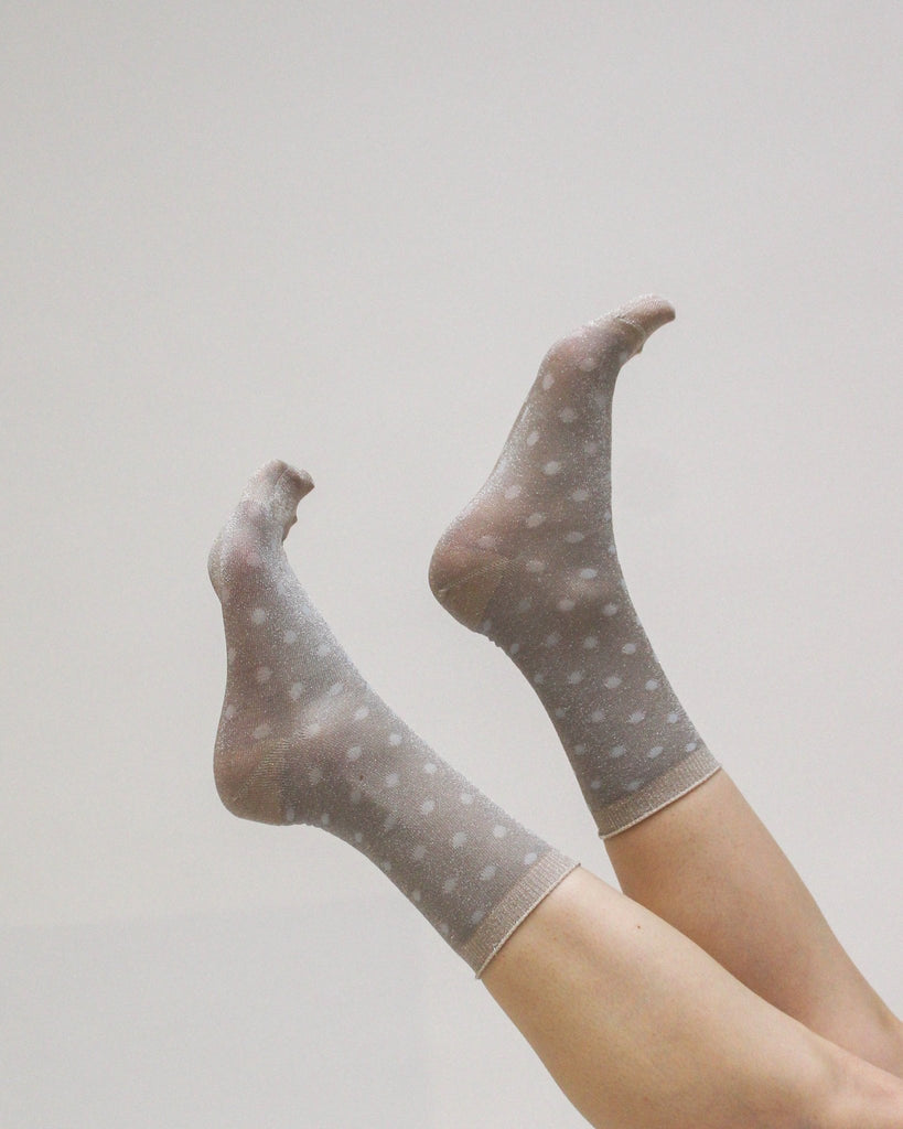 Socks Donna Glitter Champagne - Things I Like Things I Love
