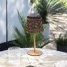Solar Table Lamp Rattan Brown - Things I Like Things I Love