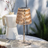 Solar Table Lamp Rattan Light Brown - Things I Like Things I Love
