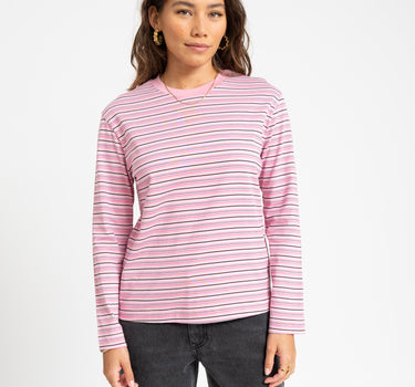 Sophia Boxy Stripe Tee Pink - Things I Like Things I Love