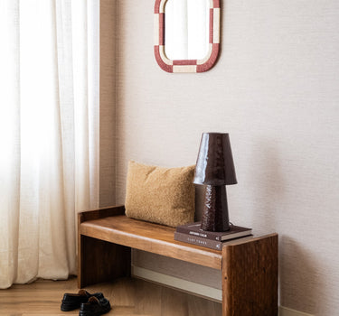 Spiegel Tess Gevlochten Bordeaux - Things I Like Things I Love