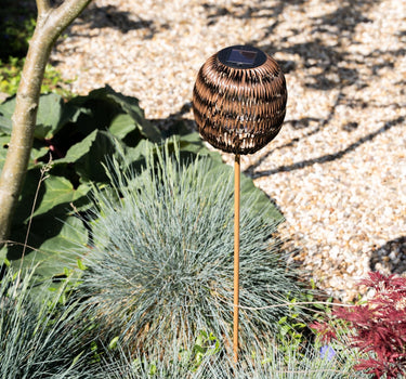 Standing Lantern Solar Dark Brown - Things I Like Things I Love