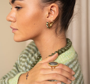 Statement Ring Labradorite Gold - Things I Like Things I Love