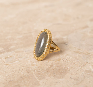 Statement Ring Labradorite Gold - Things I Like Things I Love