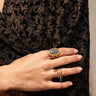 Statement Ring Labradorite Gold - Things I Like Things I Love