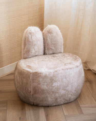 Stool Bunny Fluffy Taupe - Things I Like Things I Love