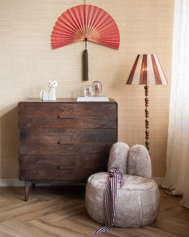 Stool Bunny Fluffy Taupe - Things I Like Things I Love