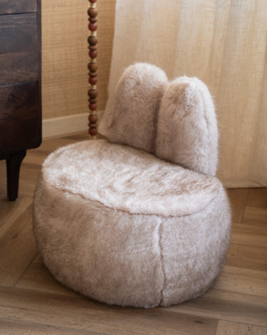 Stool Bunny Fluffy Taupe - Things I Like Things I Love