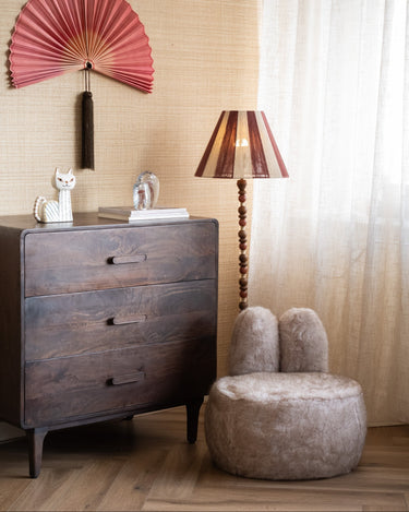 Stool Bunny Fluffy Taupe - Things I Like Things I Love