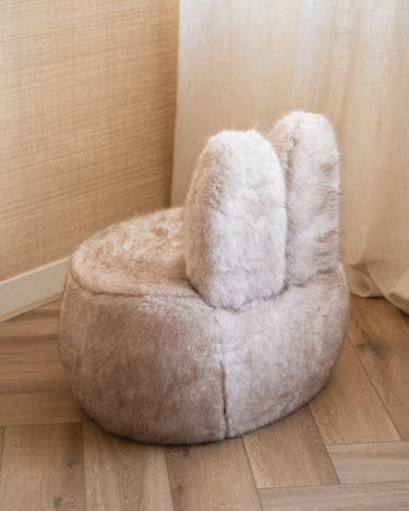 Stool Bunny Fluffy Taupe - Things I Like Things I Love