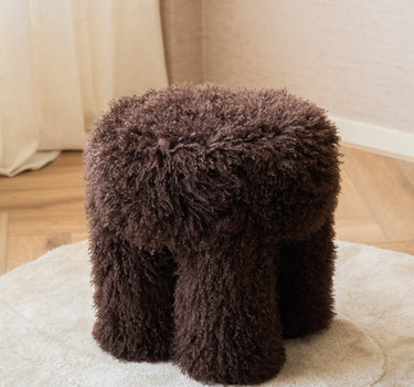 Stool Doodly Furry Brown - Things I Like Things I Love