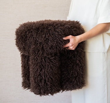 Stool Doodly Furry Brown - Things I Like Things I Love