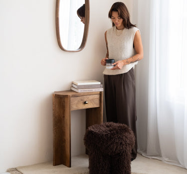 Stool Doodly Furry Brown - Things I Like Things I Love