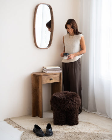 Stool Doodly Furry Brown - Things I Like Things I Love