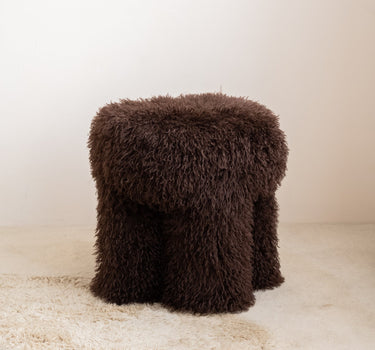 Stool Doodly Furry Brown - Things I Like Things I Love
