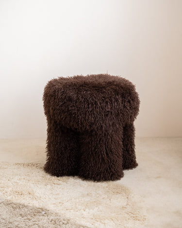 Stool Doodly Furry Brown - Things I Like Things I Love