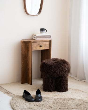 Stool Doodly Furry Brown - Things I Like Things I Love