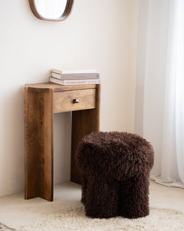Stool Doodly Furry Brown - Things I Like Things I Love