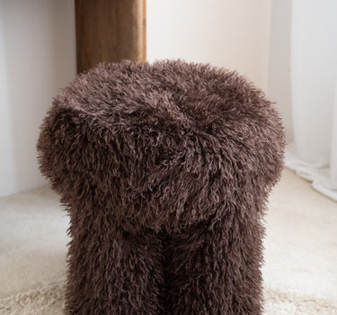 Stool Doodly Furry Brown - Things I Like Things I Love
