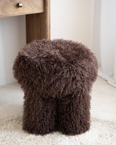 Stool Doodly Furry Brown - Things I Like Things I Love