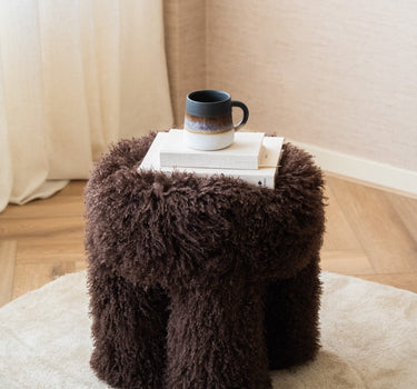 Stool Doodly Furry Brown - Things I Like Things I Love