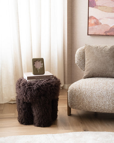 Stool Doodly Furry Brown - Things I Like Things I Love