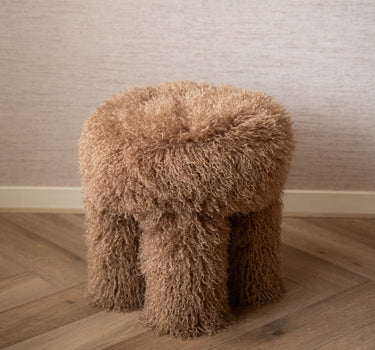 Stool Doodly Furry Taupe - Things I Like Things I Love