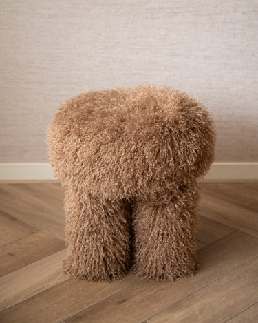 Stool Doodly Furry Taupe - Things I Like Things I Love