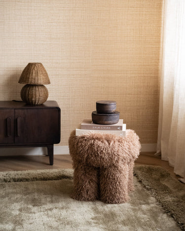 Stool Doodly Furry Taupe - Things I Like Things I Love