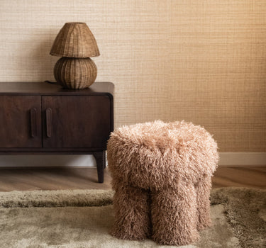 Stool Doodly Furry Taupe - Things I Like Things I Love