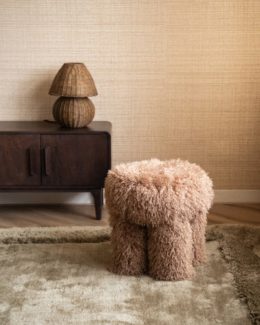Stool Doodly Furry Taupe - Things I Like Things I Love
