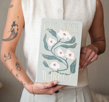 Storage Book Flower Green - Things I Like Things I Love